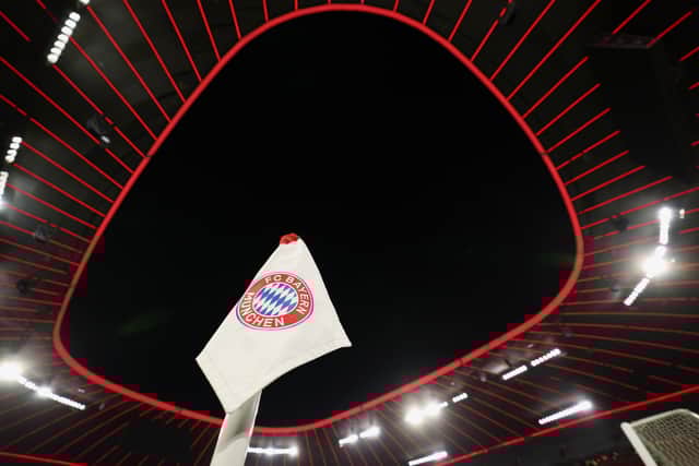 The Allianz Arena, home of Bayern Munich, is lit up red ... can Celtic turn it green and white? (Photo by Adam Pretty/Getty Images)
