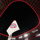 The Allianz Arena, home of Bayern Munich, is lit up red ... can Celtic turn it green and white? (Photo by Adam Pretty/Getty Images)