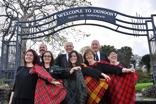 The Ceòlraidh Gaelic Choir, founded in Buenos Aires in 2002 by Guillermo Santana MacKinlay. It performed at The Mòd in Dunoon in 2018. Mr MacKinlay is pictured back right.