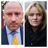 Health Secretary Neil Gray (left) has spoken on the case of nurse Sandie Peggie (right)