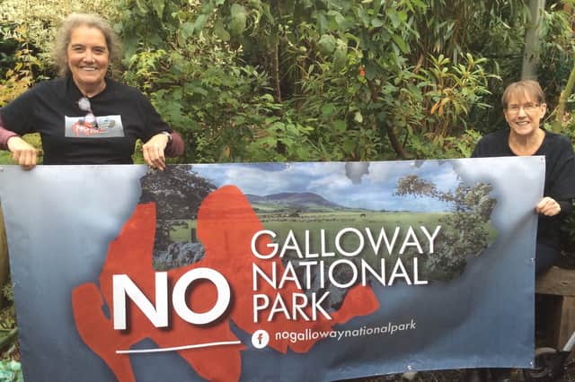 Denise Brownlee, left, and Liz Hitschmann set up a campaign to oppose plans for a Galloway National Park, and quickly discovered many other people were concerned too