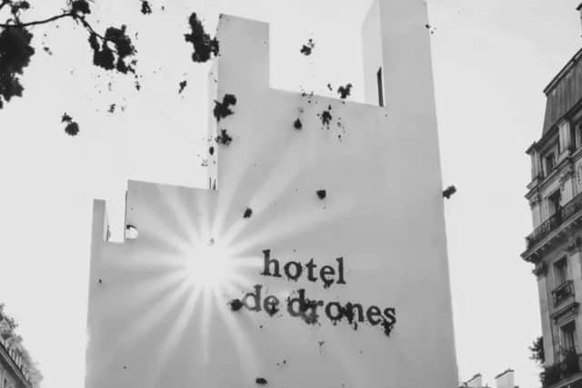 Les Drones de la Banlieue is described as a "spellbinding AI video artwork".