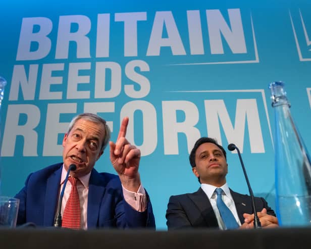 Nigel Farage's Reform UK party lost out because of the first-past-the-post system in July's general election, but could start to benefit from it if their vote share rises (Picture: Carl Court)