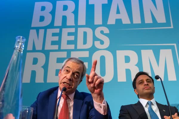 Nigel Farage's Reform UK party lost out because of the first-past-the-post system in July's general election, but could start to benefit from it if their vote share rises (Picture: Carl Court)