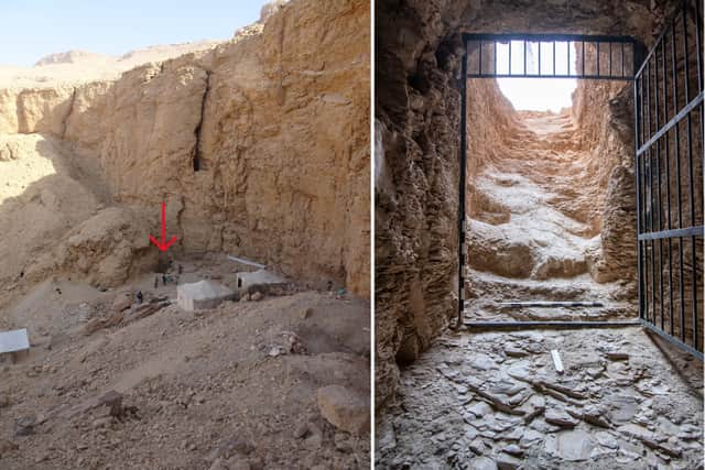 Entrance and location of the tomb of Thutmose II.