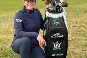 Lorna McClymont shows off her new bag after securing some great backing at the start of her professional career