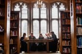 Pupils in the library at Glenalmond in Perthshire