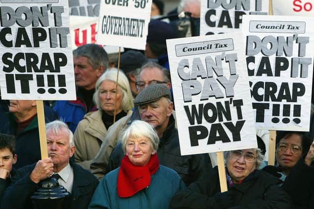 Protests against the council tax have been going on for years (Picture: Scott Barbour)