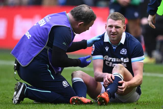 Finn Russell seemed confused despite passing a head injury assessment during the Ireland game.