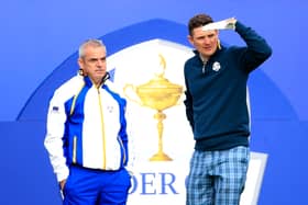 Paul McGinley and Justin Rose pictured during the 2014 Ryder Cup at Gleneagles 