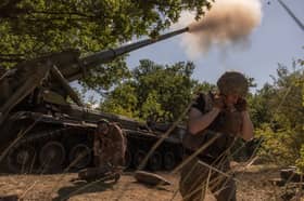 Ukrainian troops fire artillery shells towards Russian positions in Donetsk (Picture: Roman Pilipey)