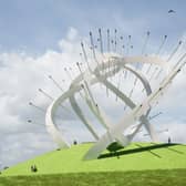 An artist's impression of the proposed Star of Caledonia artwork for a site near the Scotland-England border at Gretna