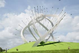 An artist's impression of the proposed Star of Caledonia artwork for a site near the Scotland-England border at Gretna