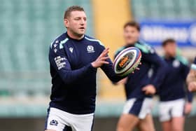 Scotland's Finn Russell during a training session at Allianz Stadium ahead of the England match.