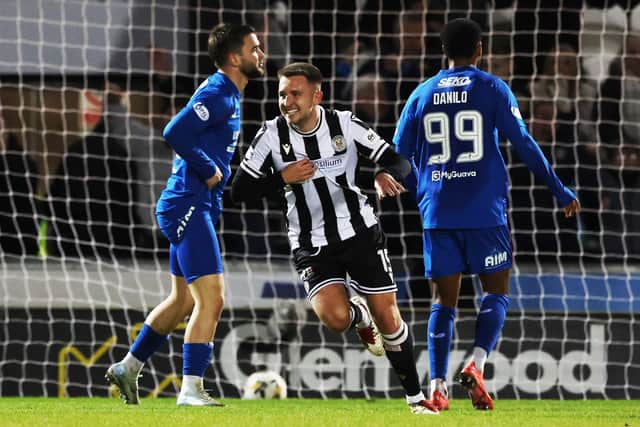 St Mirren's Caolan Boyd-Munce celebrates scoring the winner against Rangers at the SMiSA Stadium on Boxing Day. (Photo by Craig Williamson / SNS Group)