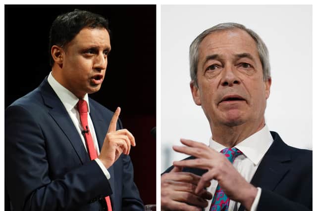 Anas Sarwar and Nigel Farage