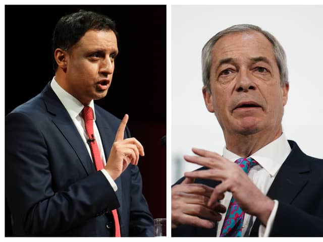 Scottish Labour leader Anas Sarwar and Reform UK leader Nigel Farage