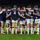 Scotland players after the Guinness Men's Six Nations defeat to England at the Allianz Stadium, London. Picture date: Saturday February 22, 2025.