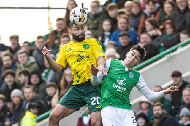 Kieron Bowie swapped his Hibs shirt with Celtic's Cameron Carter-Vickers afterwards.