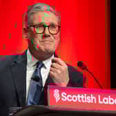 Prime Minister Sir Keir Starmer delivers his keynote speech during the Scottish Labour Party conference at the Scottish Exhibition Centre (SEC) in Glasgow