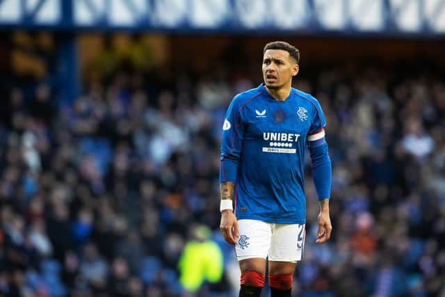 Rangers captain James Tavernier looks on dejectedly after defeat by St Mirren.