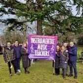 Demonstration against proposed music tuition cuts at Stirling Council