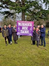 Demonstration against proposed music tuition cuts at Stirling Council