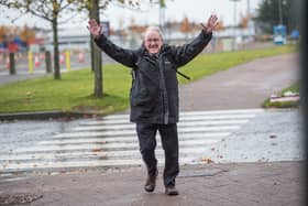 Allan arrives for day one of the Scottish National Party conference at Glasgow's SEC - Picture courtesy of Wattie Cheung
