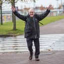 Allan arrives for day one of the Scottish National Party conference at Glasgow's SEC - Picture courtesy of Wattie Cheung