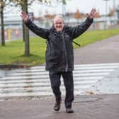 Allan arrives for day one of the Scottish National Party conference at Glasgow's SEC - Picture courtesy of Wattie Cheung