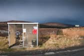 A welcome, cheery shelter from the elements was a welcome retreat during a long wait for a bus on Skye.