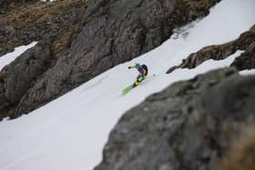 Dave Findlater competes at the 2012 Coe Cup freeride event at Glencoe