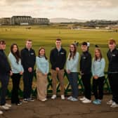 Members of Scottish Golf’s Young Leaders’ Programme pictured at St Andrews are, from left, Cristiana Capaldi, Jakob Dalland, Erin Wilson, Calum Stockton, Jasmine Riordan, Cameron Kpedekpo, Emma Jane Fraser, Keir Samson, Elise McQueen, Rory Abercrombie and Erin Huskie