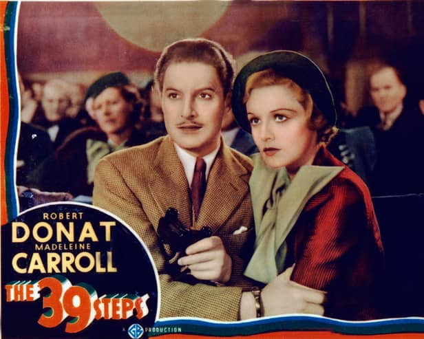 The film of The 39 Steps starred Robert Donat and Madeleine Carroll. (Photo by FilmPublicityArchive/United Archives via Getty Images)