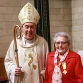 Chrissie O’Neil was presented with the medal by Bishop Brian McGee, the Bishop of the Diocese of Argyll, and the Isles