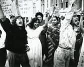SAVE SBS DEMO 1988 as seen in Petra Bauer: Sisters! at the Fruitmarket Gallery, Edinburgh