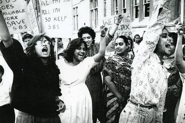 SAVE SBS DEMO 1988 as seen in Petra Bauer: Sisters! at the Fruitmarket Gallery, Edinburgh
