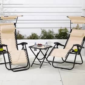 The Neo patio set comes with a cute little table