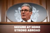 Prime Minister Sir Keir Starmer delivers a statement on defence spending in the Downing Street Briefing Room