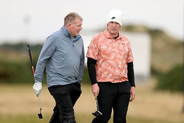 Auction items at a fund-raising event being held by Martin Cairns will include signed Dunhill Links flags from Dougie and Bob MacIntyre