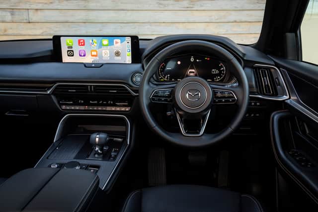 The interior of the refreshed model follows the same layout but with some refreshed finishes including new Nappa leather