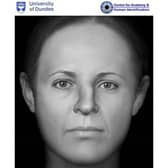 A facial reconstruction graphic of the skull found in the North Sea 150 miles from the coast of Peterhead