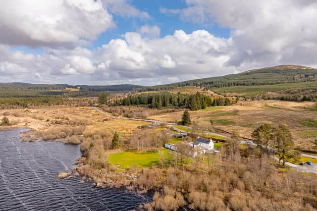 The Scottish Dark Sky Observatory site at Clatteringshaws Loch in Galloway Forest Park. It is within Scotland's only "gold tier" dark sky park.