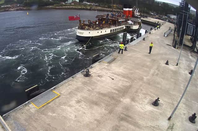 Waverley hitting the pier wall captured on CCTV