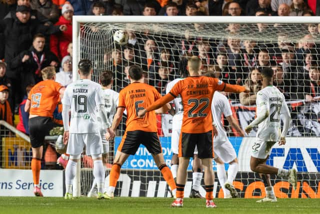 Sam Dalby's goal was ruled out for offside - a bitter blow for Dundee United.