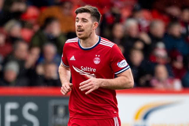 Declan Gallagher in action for Aberdeen in April 2022. (Photo by Ross MacDonald / SNS Group)