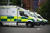 The woman was taken to Ninewells Hospital by ambulance