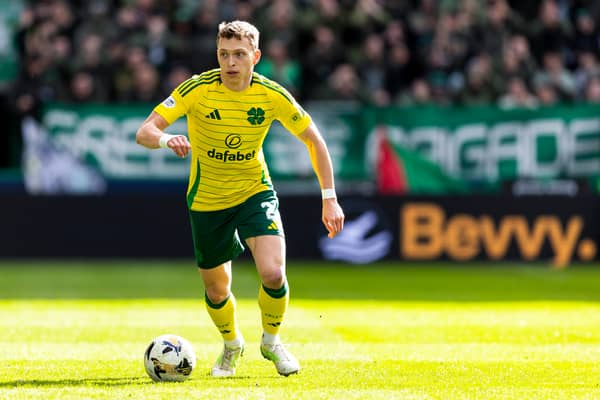 Alistair Johnston made his 100th appearance for Celtic in the win over Aberdeen in midweek. Cr: SNS Group.