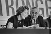 Labour legend Barbara Castle, seen with Harold Wilson in 1966, was a staunch defender of international aid who would have resigned over the kind of cuts Keir Starmer has just made (Picture: McCabe/Daily Express/Hulton Archive)