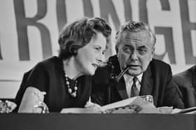 Labour legend Barbara Castle, seen with Harold Wilson in 1966, was a staunch defender of international aid who would have resigned over the kind of cuts Keir Starmer has just made (Picture: McCabe/Daily Express/Hulton Archive)